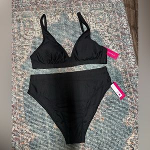 Xhilaration black high waist bikini